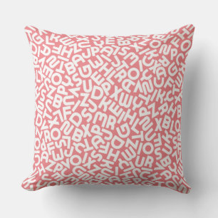 Melon Colour Alphabet Letter Animal Throw Pillow
