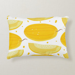 Melon Doodle Fruit Vintage Design Decorative Cushion