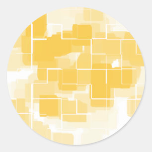 "Melon" Geometric Abstract Classic Round Sticker