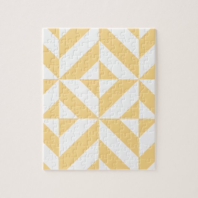 Melon Geometric Art Deco Jigsaw Puzzle (Vertical)