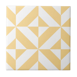 Melon Geometric Art Deco Tile