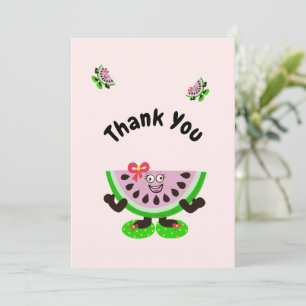 Melon girl thank you card