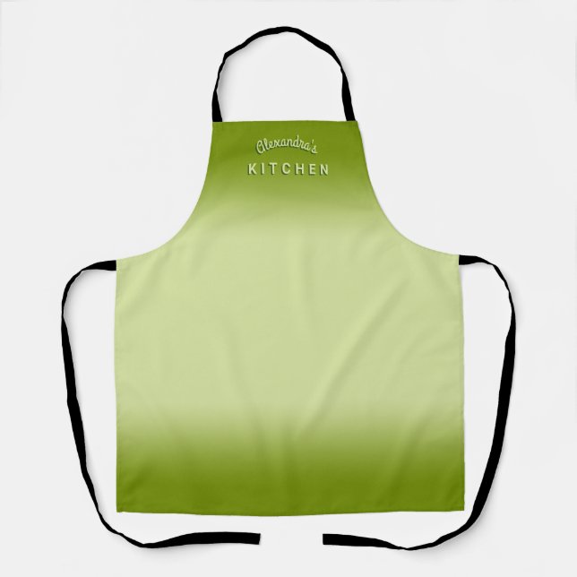 Melon Green Ombre Apron (Front)