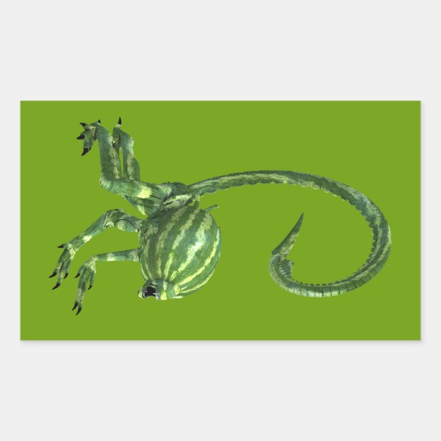 Melon Head Creature Rectangular Sticker (Front)