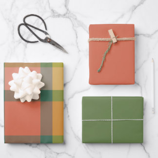 Melon & Lime Wrapping Paper Flat Sheet Set of 3