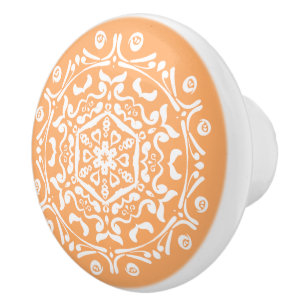 Melon Mandala Ceramic Knob