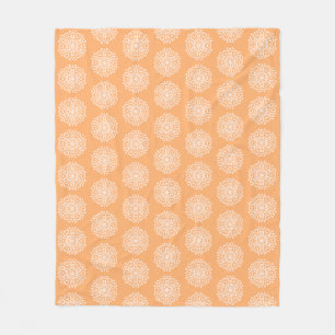 Melon Mandala Fleece Blanket