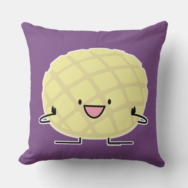 Melon Pan Japanese concha sweet bread patisserie Cushion (Front)