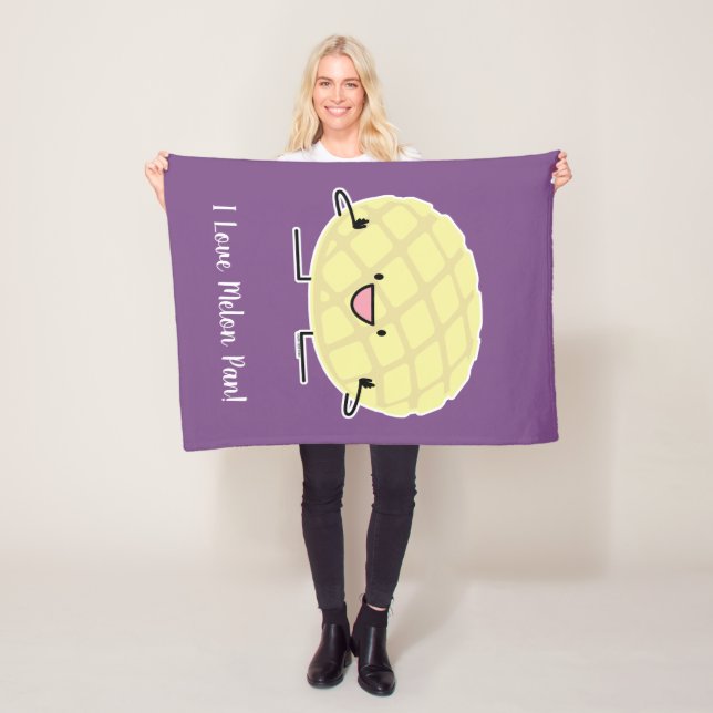 Melon Pan Japanese concha sweet bread patisserie Fleece Blanket (In Situ)