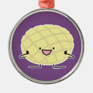 Melon Pan Japanese concha sweet bread patisserie Metal Tree Decoration