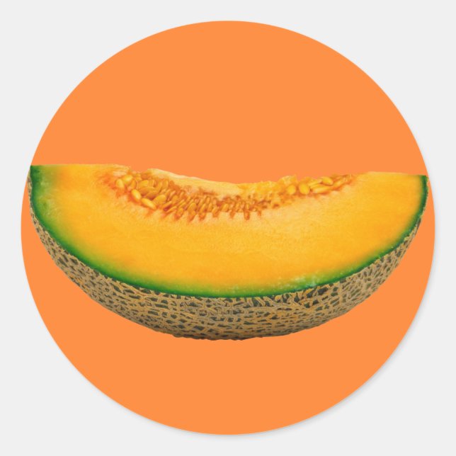 Melon Slice Classic Round Sticker (Front)