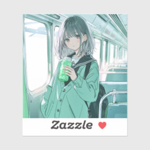 Melon Soda JK Sticker Sushi Musume GenerativeAI