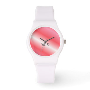 Melon Stripes With Initials Watch