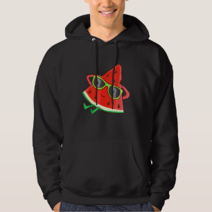 Melon Summer Fruit Sunglasses On Watermelon Hoodie