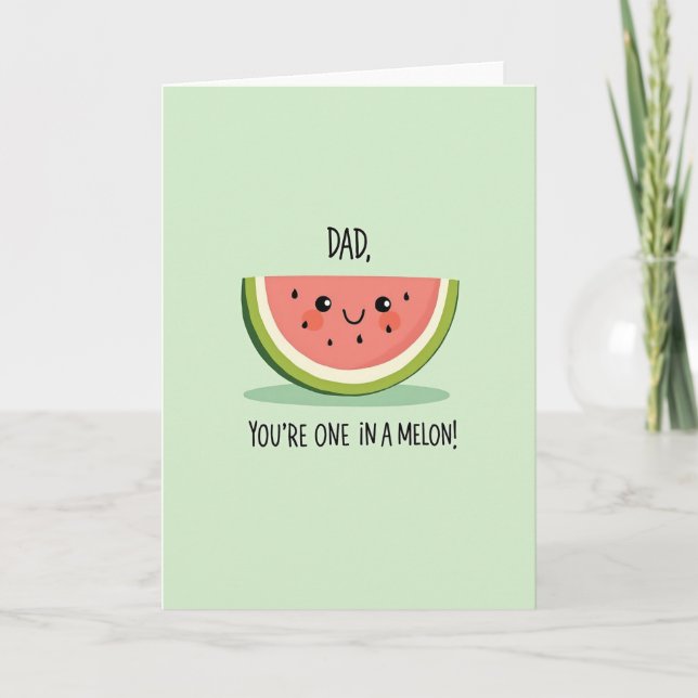 Melon Theme Fathers Day Card (Front)