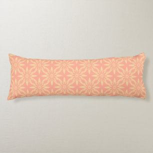 Melon Yellow Flower Seamless Pattern Body Cushion