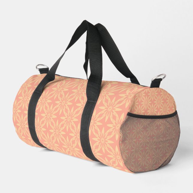 Melon Yellow Flower Seamless Pattern Duffle Bag (Right Corner)