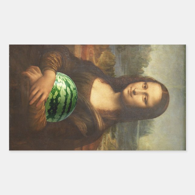 Melona Lisa Rectangular Sticker (Front)