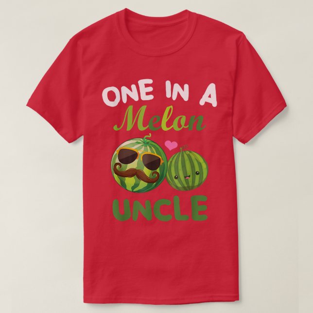 Melons One In A Melon Uncle  Glass Bearded Man And T-Shirt (Design Front)