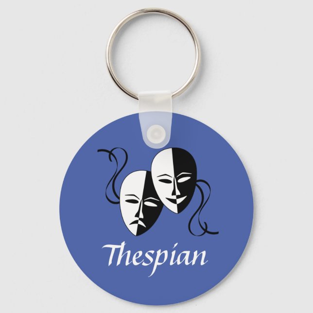 Melpo Thespian Masks   Key Ring (Front)