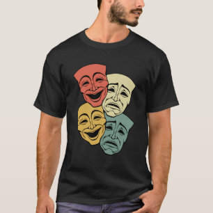 Melpomene And Thalia Funny Retro Vintage Broadway T-Shirt