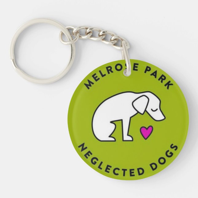 Melrose Park Neglected Dogs Houston, TX Key Ring (Front)