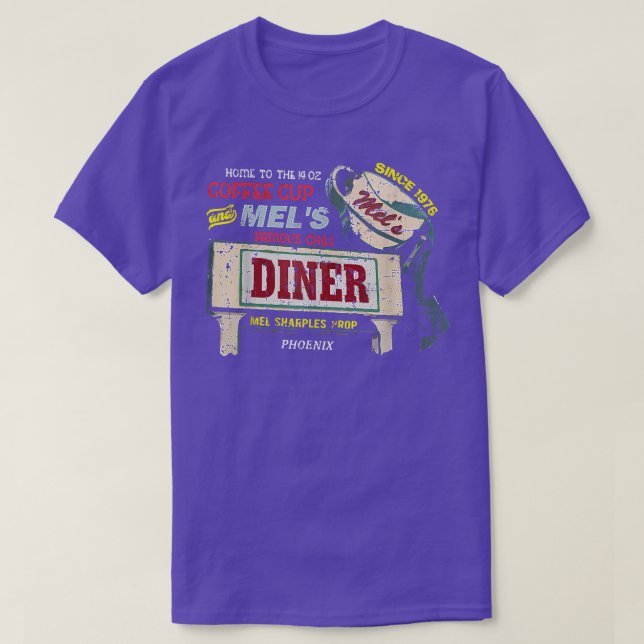 Mel's Diner from Alice distressed  T-Shirt (Design Front)