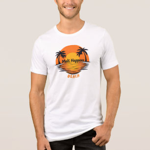 Melt Happens – Sunset Beach Vibes Design Tri-Blend Shirt