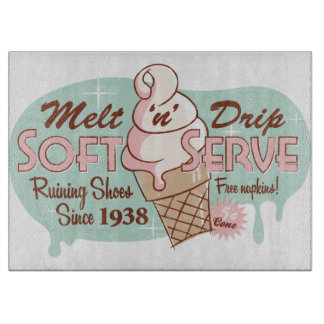 Melt 'n' Drip Soft Serve Ice Cream Cutting Board