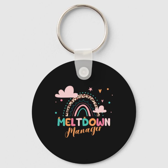 Meltdown Manager After School Daycare Provider Chi Key Ring (Front)
