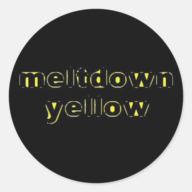 Meltdown Yellow Sticker (Front)