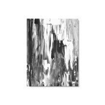 'Melted' Black and White Abstract Art