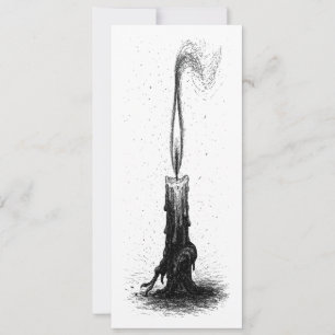Melted Candle • Haunted Ink Flame Invitation
