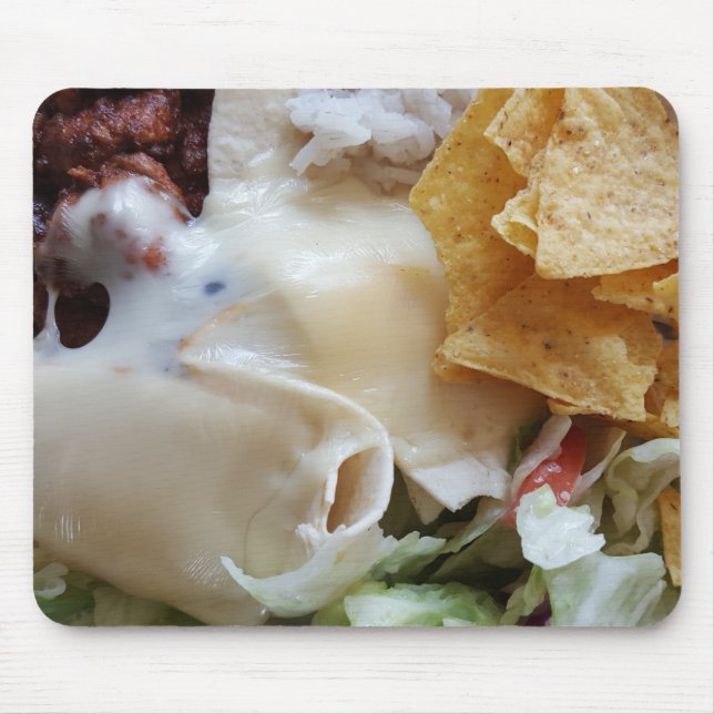Melted Cheese Nacho Funny Food Mouse Mat (Front)