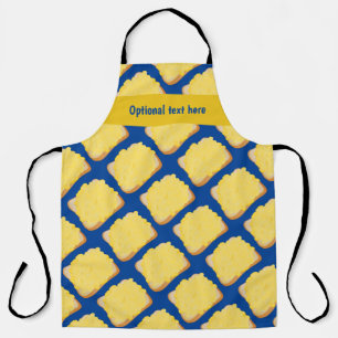 Melted cheese on toast - add your name for custom apron