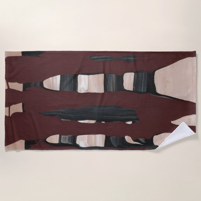 Melted Chocolate Bar Beach Towel (Front)