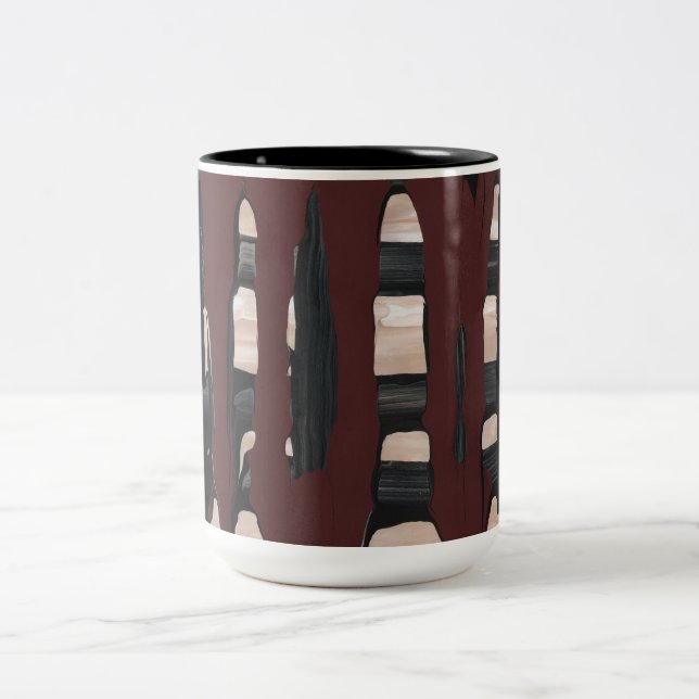 Melted Chocolate Bar Two-Tone Coffee Mug (Center)