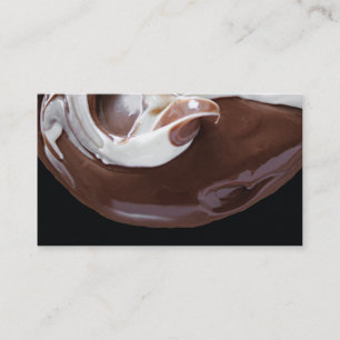 melted chocolate business card