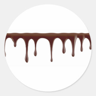 Melted chocolate classic round sticker