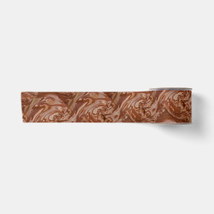 Melted chocolate cocoa fudge brown swirl dessert satin ribbon