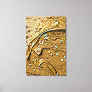 Melted chocolate ice cream cake sprinkles canvas print