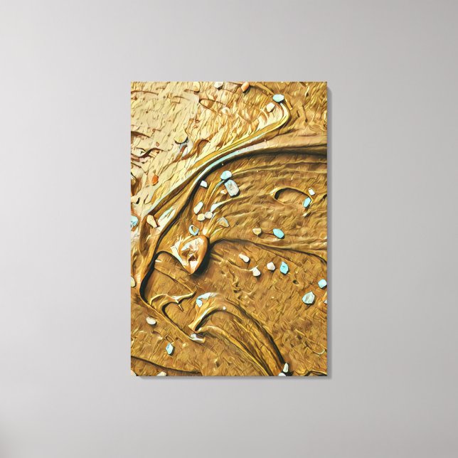 Melted chocolate ice cream cake sprinkles canvas print (Front)