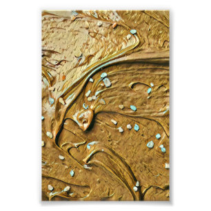 Melted chocolate ice cream cake sprinkles photo print