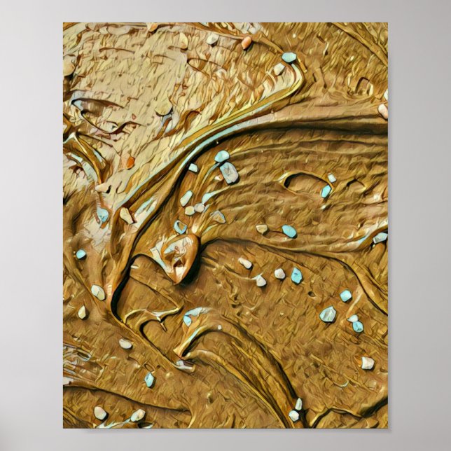 Melted chocolate ice cream cake sprinkles poster (Front)