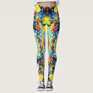 Melted crayola splatter  leggings