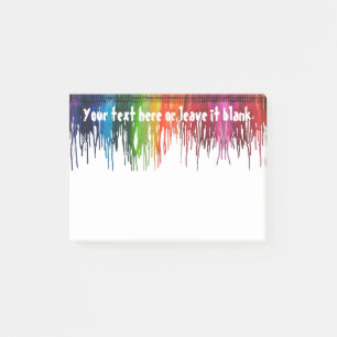 Melted Crayon From the Teacher's Desk Post-it Notes