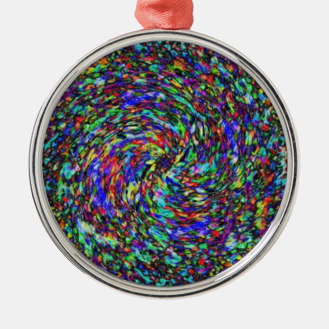 Melted Crayon Metal Tree Decoration (Front)