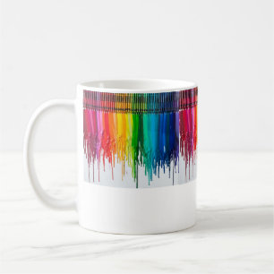 melted crayon mu coffee mug