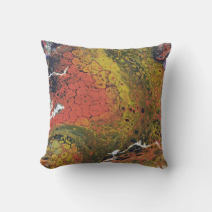 Melted Crayon Series - Acrylic Pour painting as Cushion