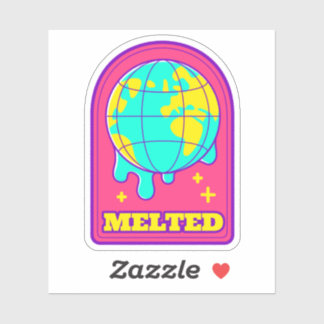 Melted Earth Vinyl Sticker